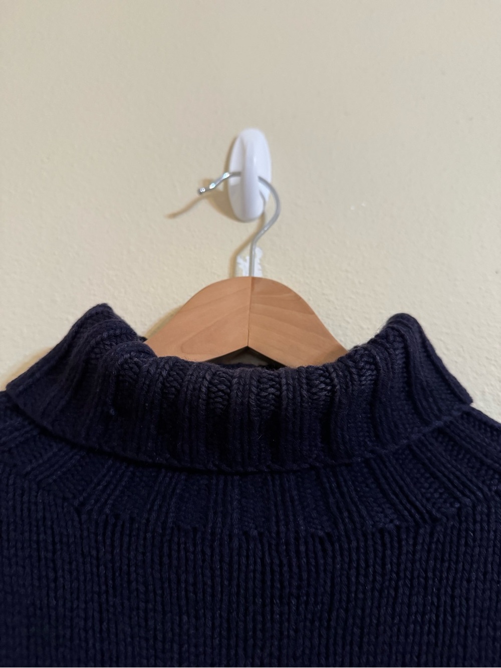 Ralph Lauren Country Cashmere American Flag Sweater USA Knit Turtleneck Navy M - Picture 5 of 8